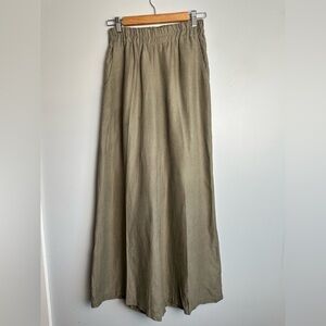 Edme & Esyllte Anthropologie Wide Leg Tencel Linen Blend Pants Size S Sage Green
